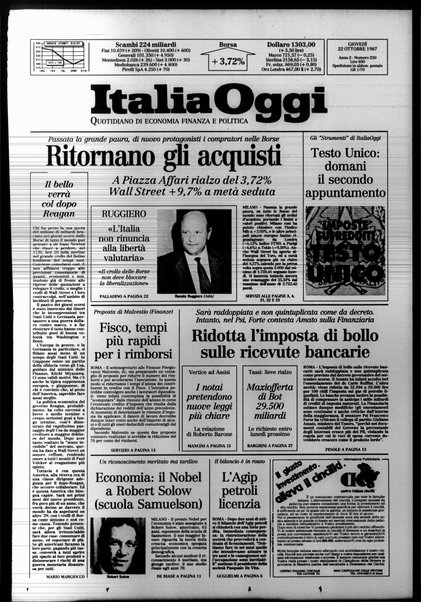 Italia oggi : quotidiano di economia finanza e politica